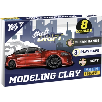 Пластилін Yes Drift King 8 кольорів, 160 г (540660) - Pampik