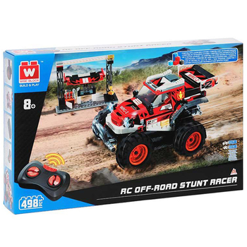 Машинка-конструктор делюкс на дистанционном управлении Wise Block Вездеход 498 деталей (EU389118) - Pampik - 9