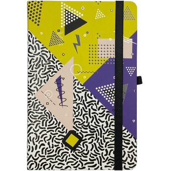 Книга записная Buromax Creative в клеточку 207х136 мм на резинке желтая 96 листов (BM.255102-08) - Pampik