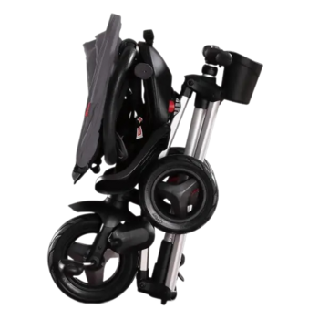 Велосипед складаний триколісний дитячий Qplay Nova+ Rubber Ultimate Black (S700-13Nova+UltimateBlack) - Pampik - 5