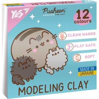 Пластилін Yes Pusheen 12 кольорів, 240 г (540669) - Pampik