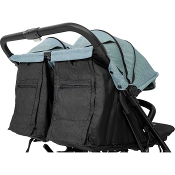 Коляска для дитини прогулянкова FreeON Active Twin чорна/зелена (49720) - Pampik - 7