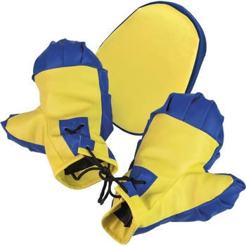 Боксерський набір Strateg Ukraine рукавички та лапа жовто-синя (2083) - Pampik