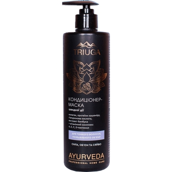Кондиціонер-маска для волосся Triuga Ayurveda Сила, об’єм та сяйво, 500 мл - Pampik