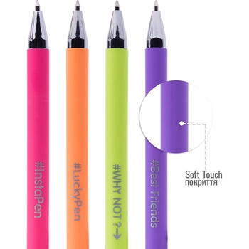 Ручка кулькова Yes Lucky Pen сині чорнила упаковка 36 шт. (411967) - Pampik - 3