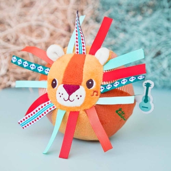 М'яч із брязкальцем Lilliputiens Лев Джек (83476) - Pampik - 3