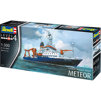 Сборная модель Revell Немецкий исследовательский корабль Метеор уровень 4, масштаб 1:300, 181 деталь (RVL-05218) - Pampik