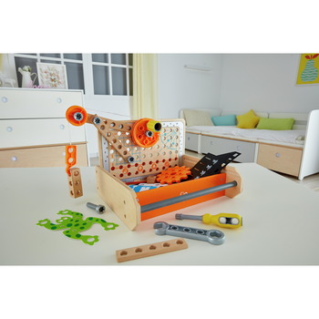 Конструктор Hape Junior Inventor Інструменти для експериментів 32 елементів (E3029) - Pampik - 6