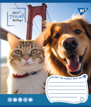 Набір зошитів Yes Best travel blogger А5 в клітинку 24 аркуші 20 шт. (67012) - Pampik - 5