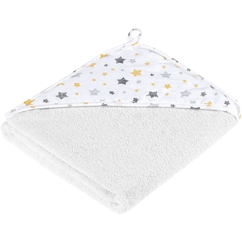 Куточок махровий Home line зірочки 90х90 см білий з жовтим і сірим (179693) - Pampik