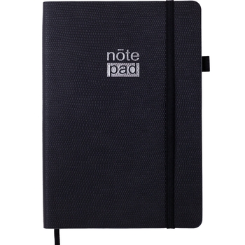 Блокнот деловой Buromax Respect А5 96 л. в клеточку обложка искусственная кожа черный (BM.295108-01) - Pampik