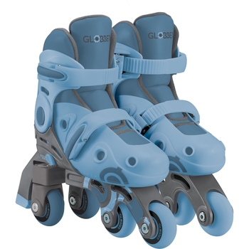 Роликові ковзани Globber Learning Skates 2 в 1, р.30-33, сіро-синій (783-200) - Pampik - 2