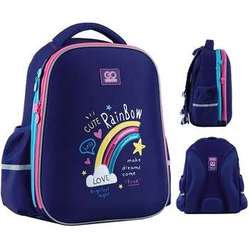 Рюкзак GoPack Education напівкаркасний GO24-165M-1 Cute Rainbow - Pampik - 2