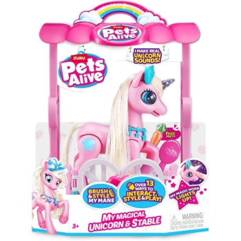 Інтерактивний ігровий набір Pets & Robo Alive Pet Shop Surprise S2 Чарівний єдиноріг у будиночку (9540) - Pampik - 3