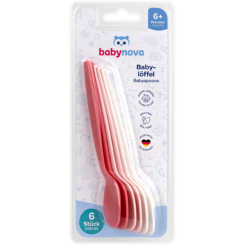 Набір ложок Baby-Nova для дівчинки, 6 шт. (3965032) - Pampik