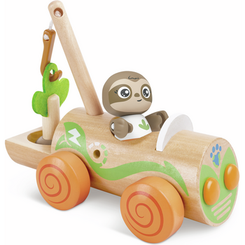 Дерев'яний набір Hape Електрокар для садіння дерев (E3417) - Pampik - 4