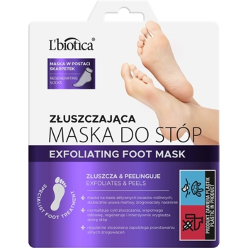 Маска-шкарпетки для стоп L'biotica Home Spa відлущування та пілінг одна пара - Pampik