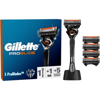 Станок для гоління чоловічий Gillette Fusion ProGlide з 4 змінними картриджами + підставка - Pampik
