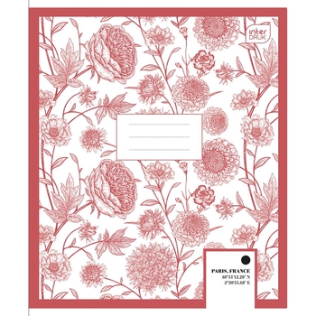 Набор тетрадей ученических Interdruk Premium Botanique 2 А5, в клетку, 48 листов, 4 шт. (354488-4) - Pampik