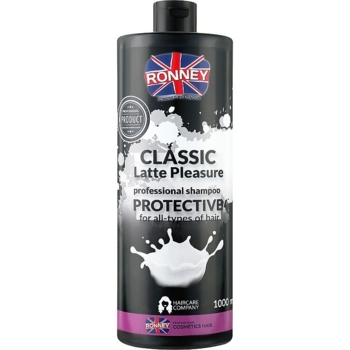 Шампунь для всех типов волос Ronney Professional Classic Latte Pleasure Protective 1 л - Pampik