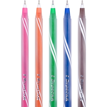 Ручка шариковая 1 Вересня Snowy синие чернила упаковка 30 шт. (411828) - Pampik - 2