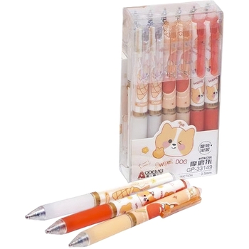 Набор автоматических гелевых ручек Malevaro Sweet dog чернил синего цвета 12 шт. (33149D/12) - Pampik