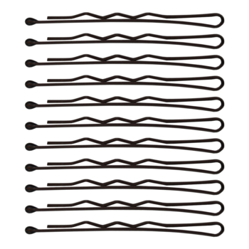 Набор фрезерных невидимок для волос SPL, 5 см, 24 шт., коричневый (3021-0050) - Pampik - 4