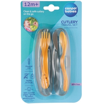Набір столових приборів Canpol babies в футлярі, жовтий (74/019_yel) - Pampik - 4