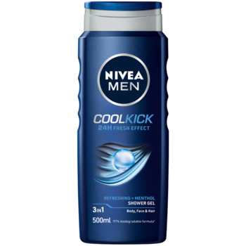 Гель для душу Nivea Men Cool Kick з ментолом, 500 мл - Pampik