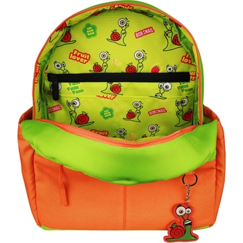 Рюкзак детский Bagland Bob Snail Maxi салатово-оранжевый, 30x14x36 см - Pampik - 2