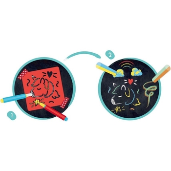 Набір для малювання Hape Трафарети з крейдою (E1068) - Pampik - 3