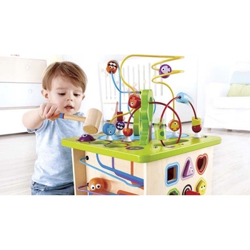 Бизикуб деревянный Hape Сельские зверьки (E1810) - Pampik - 4