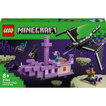 Конструктор LEGO Minecraft Дракон Енду і Корабель Краю, 657 деталей (21264) - Pampik