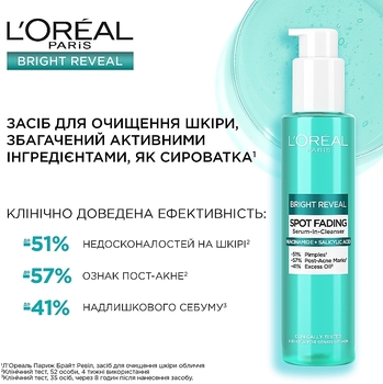 Средство для очищения кожи лица L`Oreal Paris Bright Reveal 150 мл - Pampik - 4