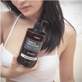 Шампунь для волосся Kundal Honey & Macadamia White Musk з ароматом білого мускусу натуральний, 500 мл - Pampik - 7