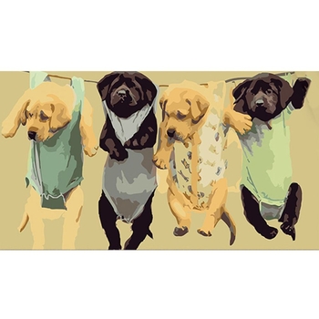 Набір для розпису по номерах Strateg Велике прання 50х25 см (WW185) - Pampik