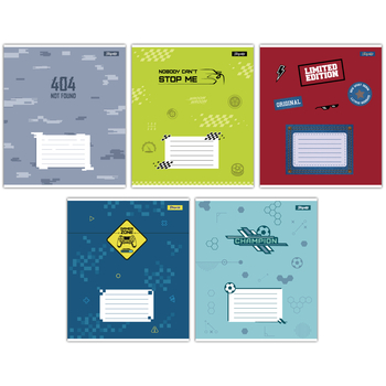 Набір зошитів 1 Вересня Game zone А5 в лінійку 18 аркушів 25 шт. (767258) - Pampik