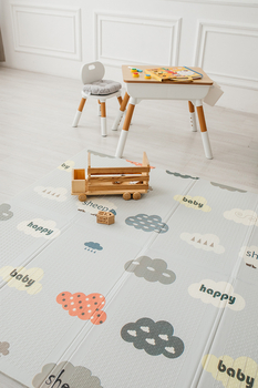 Дитячий килимок Poppet Літаюче слоненя та Ніжні хмаринки двосторонній складний 200х150x1 см (PP025-150H) - Pampik - 14