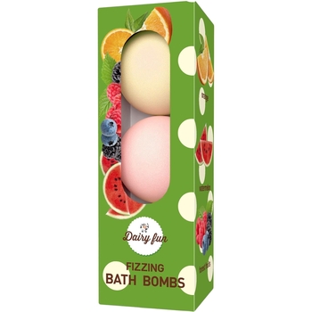 Светящиеся бомбы для ванн Delia Cosmetics Dairy Fun Арбуз, лесные ягоды, апельсин 300 г (3 шт. x 100 г) - Pampik