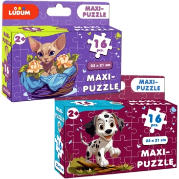 Набор настольных игр Ludum 2 в 1 Котик 2 + Песик 2 макси-пазлы (ME5032-10) - Pampik
