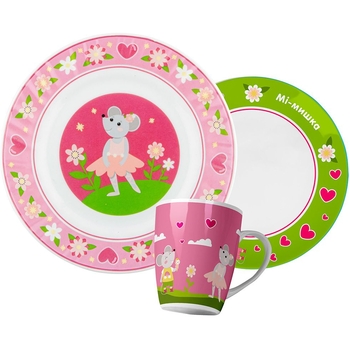 Набір дитячого посуду Vittora Мі-Мишка VT-409P (117588) - Pampik