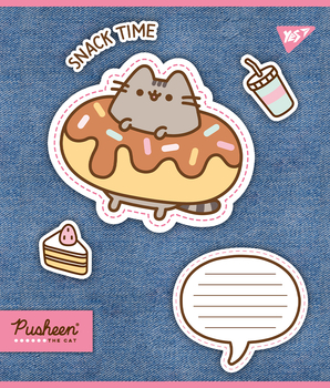 Набор тетрадей Yes Pusheen. Snack time А5, в линейку, 12 листов, 25 шт. (767229) - Pampik - 4