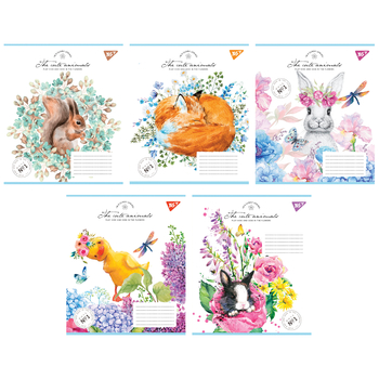 Набор тетрадей Yes Sunny spring А5 в косуюю линию 12 листов 25 шт. (766938) - Pampik