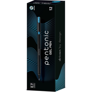 Ручка гелевая Linc Pentonic голубые чернила упаковка 12 шт. (420419) - Pampik