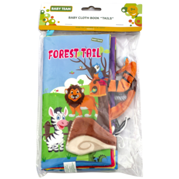 Текстильна іграшка-книжка Baby Team Хвостики (8725_дикі тварини) - Pampik - 6