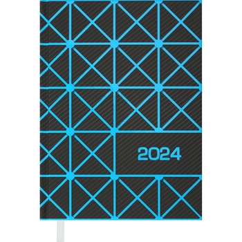 Ежедневник датированный Buromax Linea 2024 A5 синий (BM.2151-02) - Pampik