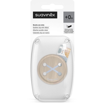 Клипса для пустышки Suavinex Dreams с атласной лентой, голубой (308228) - Pampik - 2