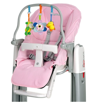 Набір для дитячого стільця Peg-Perego Tatamia чохол та іграшкова панель рожевий - Pampik