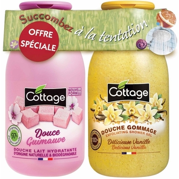 Набор Cottage Sweet Marshmallow & Delicious Vanilla молочко для душа 250 мл и гель-эксфолиант 270 мл - Pampik