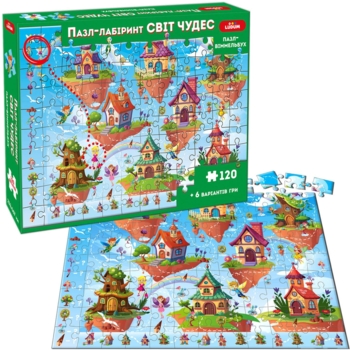 Гра настільна Ludum Пазл-віммельбух лабіринт Світ чудес (ME5032-34) - Pampik - 2